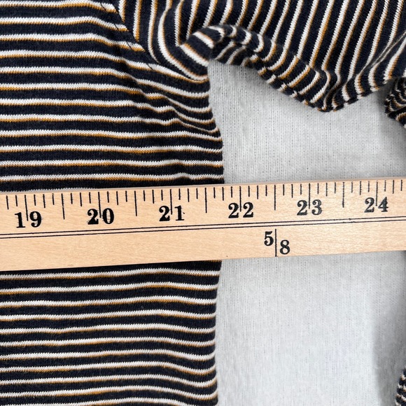 VINCE Mens Long Sleeve Shirt Large White Nightshade Slub Stripes Split Neck NWOT - Picture 13 of 14